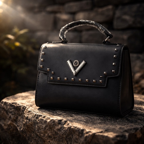 Valentino Orlandi Handbags - Valentino Orlandi Black Studded Crossbody Bag